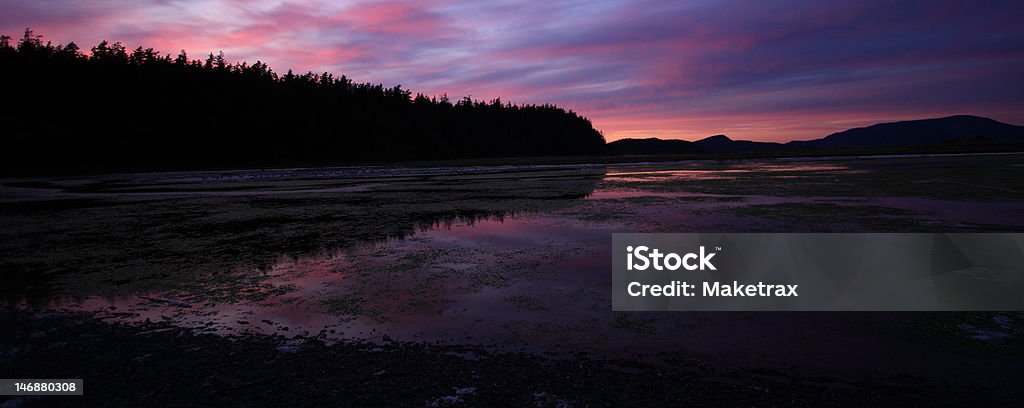 Lopez Island sunset Sunset on Lopez Island. San Juan islands, Washington state. Blue Stock Photo