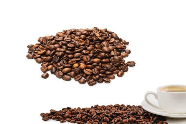 istock Cup of coffee and coffee beans. 1468811324