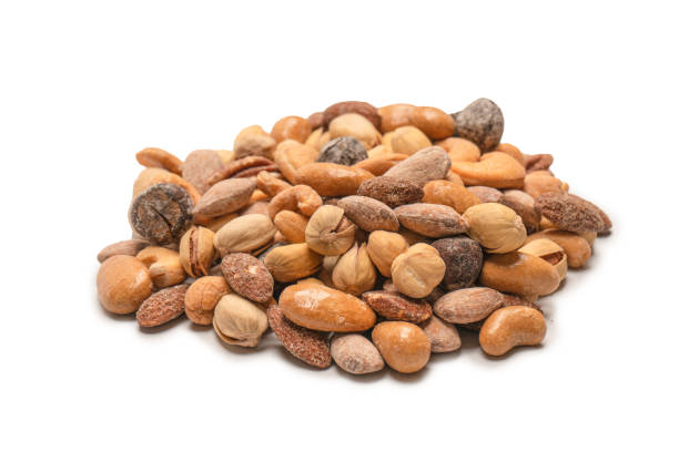 istock A group of almonds, pistachios, walnuts, macadamia, cashews. 1468811429