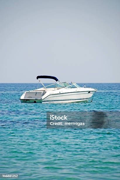 Motorboat In Light Blue Aegean Sea Stock Photo - Download Image Now - Aegean Sea, Blue, Exoticism