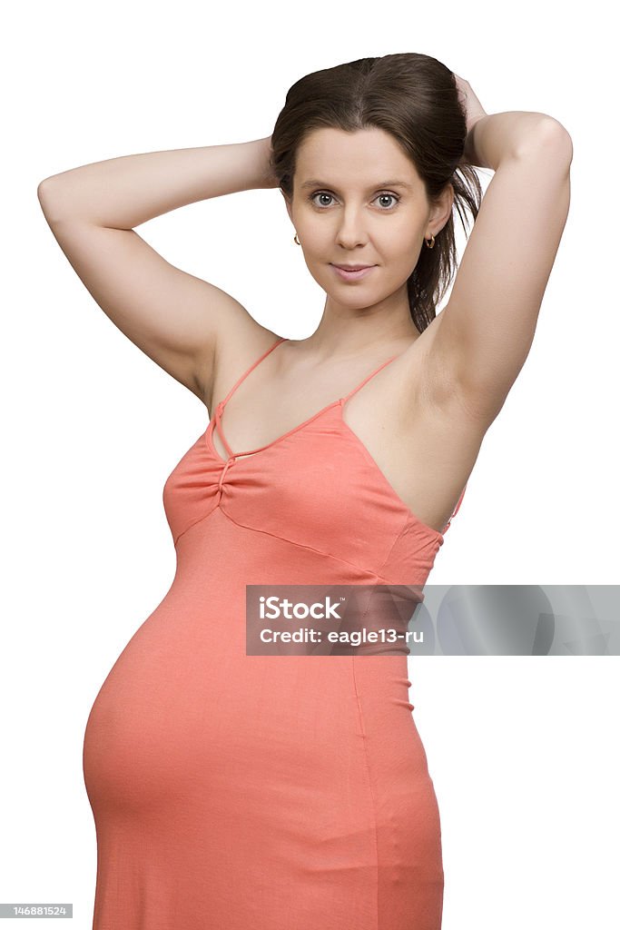 Pregnant woman a photo of young caucasian pregnant woman Abdomen Stock Photo