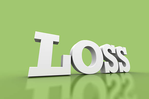 Loss 3d rendered text stock photo