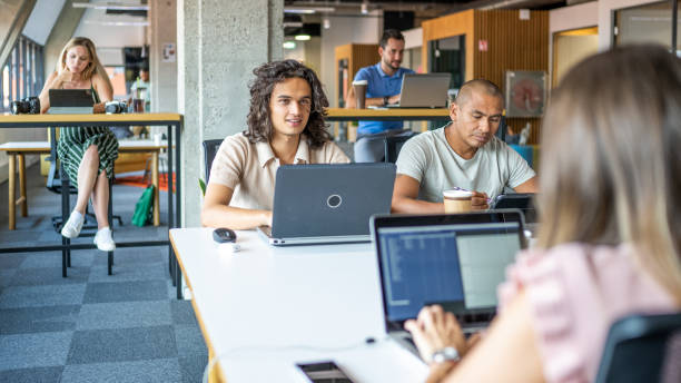 istock Businessmen working in office 1468826609