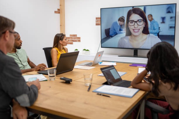 istock Business people on video conference 1468830536