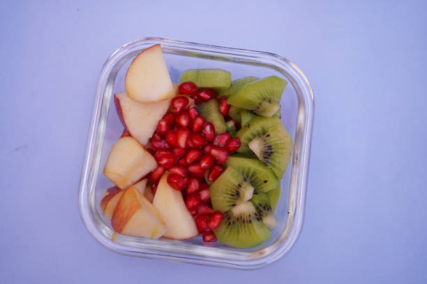 istock Fresh fruit salad in glass bowl 1468831365