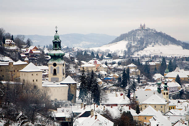 istock Banska Stiavnica - Old castle and calvary 146883192