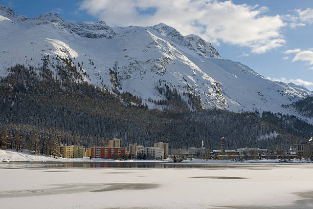 istock Modern buildings among a snowy landscape 146883446