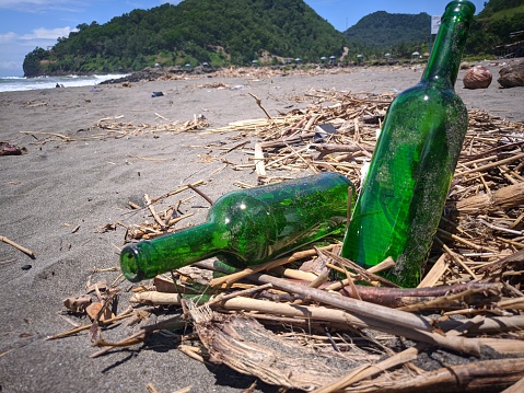 Photo of Bottle Trash on the Beach