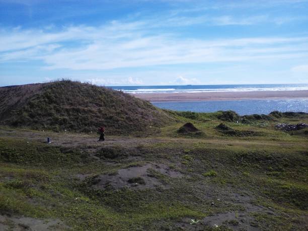 istock Small hill on the beach with clear blue sky 1468834933