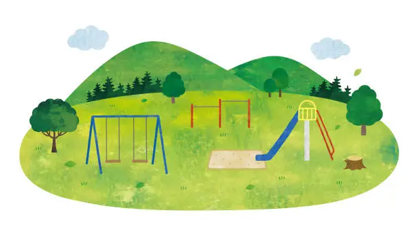 Vector illustration of Grasslands Children's Park