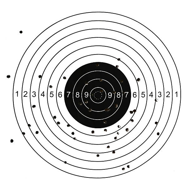 과녁 홈 - bullet hole target target shooting bulls eye 뉴스 사진 이미지