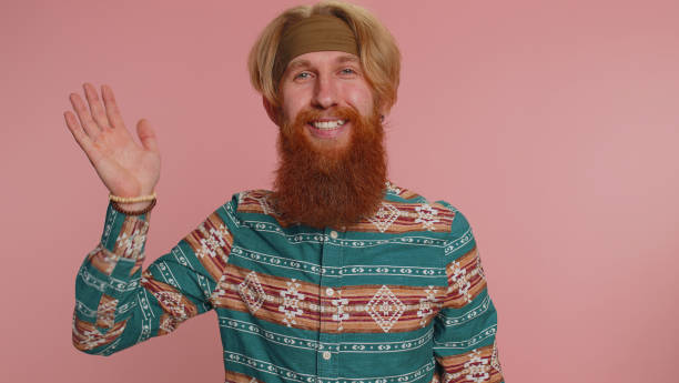 istock Man showing inviting gesture with hands, ask to join, beckoning to coming, gesturing hello goodbye 1468844569