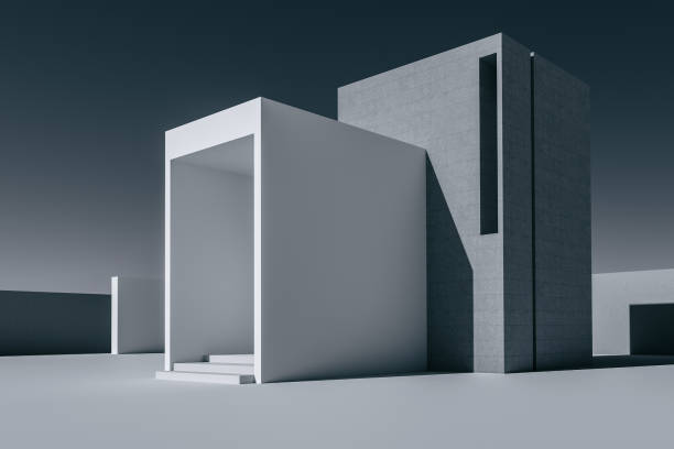 istock Minimalism Style Architectural Modern Business Building Exterior. 3d Rendering 1468848719