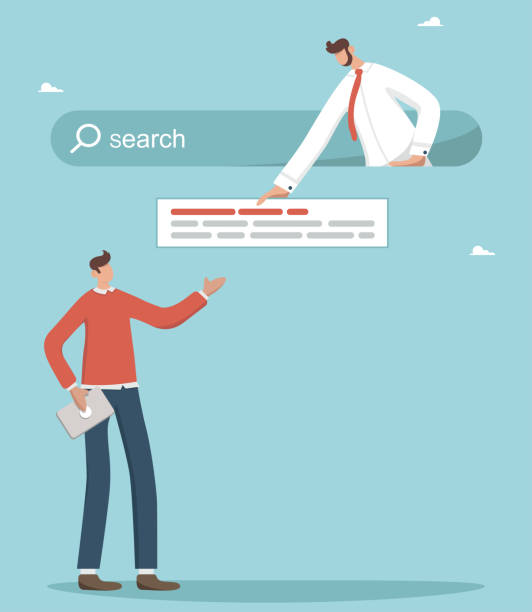 ilustrações, clipart, desenhos animados e ícones de optimização do search engine - idealist