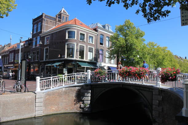 istock Old town and canal in Delft, Netherlands 1468850921