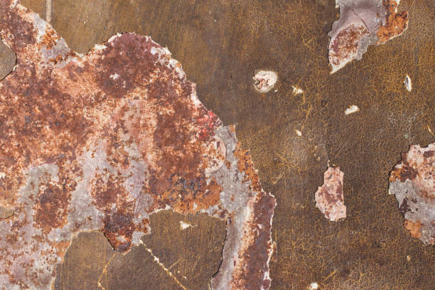 istock old sheet of iron covered with rust and corrosion paint. 1468851201