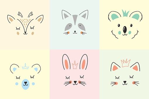 Cara de dibujos animados perro y gato vector gratis Cara de dibujos animados perro y gato vector gratis