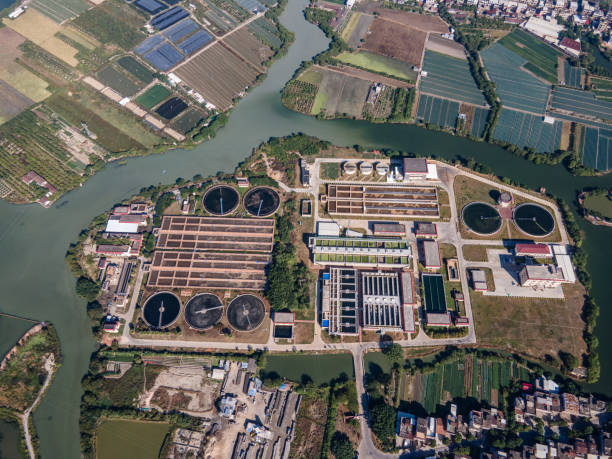 istock Automatic sewage treatment plant by the river 1468851251