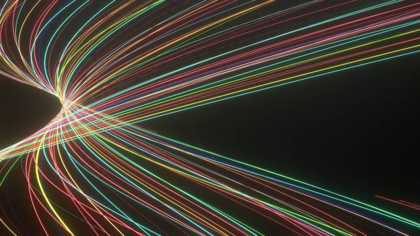 istock Rainbow -colored thin line is a futuristic image abstract, dramatic, modern and luxurious graphic design element material 1468854316
