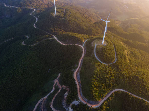 istock Wind power generation on the mountain top in the morning 1468855417