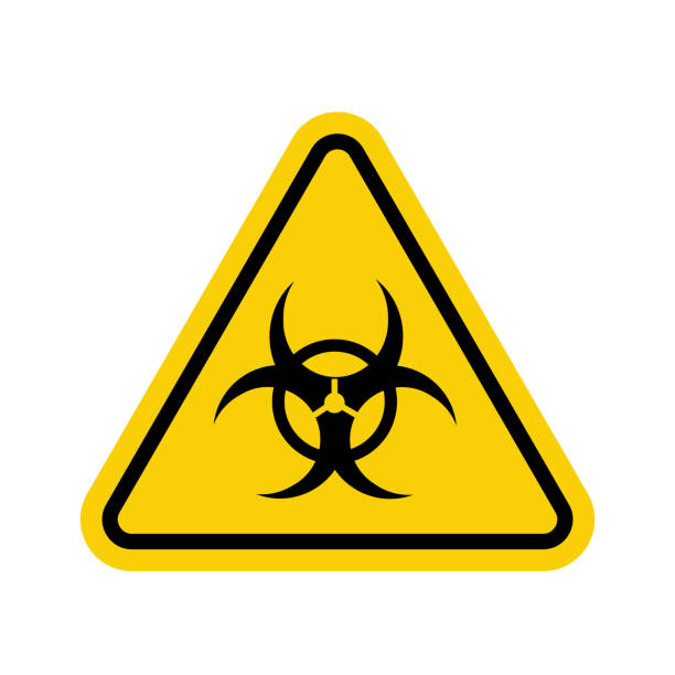 Biohazard sign. Biohazard warning. Toxin, microorganism or virus. Health hazard. Biohazard sign. Biohazard warning. Toxin, microorganism or virus. Health hazard hazardous waste symbol stock illustrations