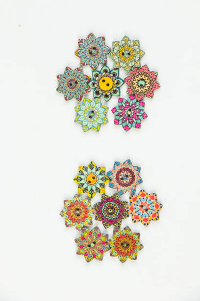 istock Colorful ornamental button on the white background 1468857650