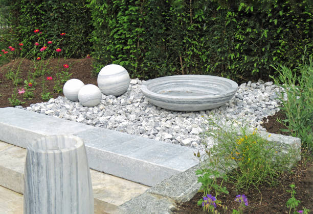Garden design with stones.