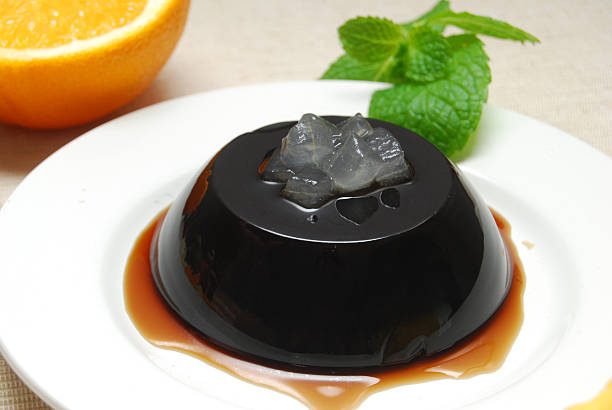 Chinese herbal jelly stock photo