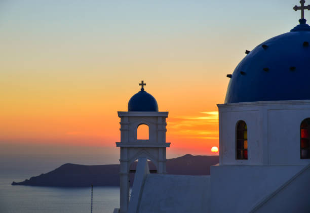 istock Orthodox church on Santorini Island 1468866465