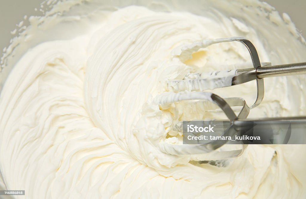 freshly whipped cream freshly whipped cream background Cream - Dairy Product Stock Photo