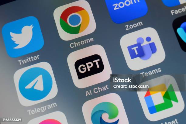 Chatgpt Artificial Intelligence App Icon Stock Photo - Download Image Now - ChatGPT, Online Messaging, Artificial Intelligence