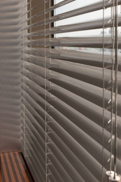 istock Venetian blinds closeup on the window. 1468875246