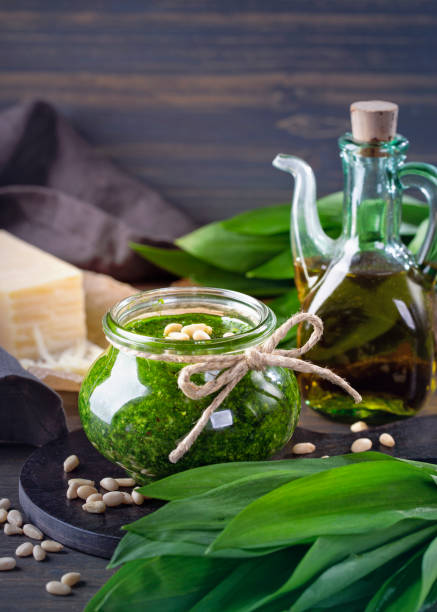 istock Homemade wild garlic pesto 1468878977