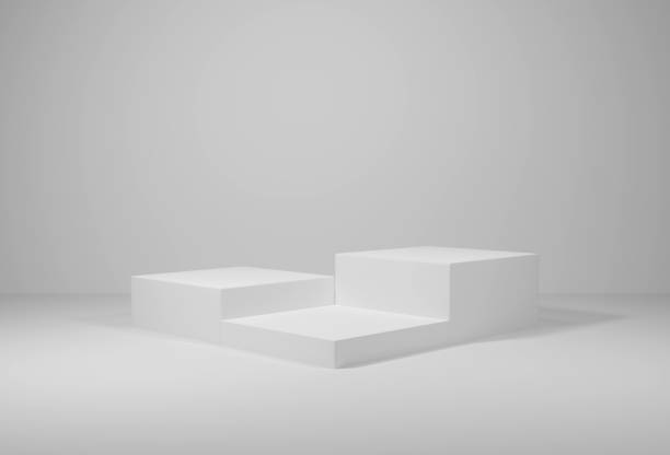 istock Product display stand on white background.Abstract grey backdrop concept.Geometric platform show cosmetic product.Podium on white background.Stage showcase.Minimal mockup 3D rendering,illustration 1468883785