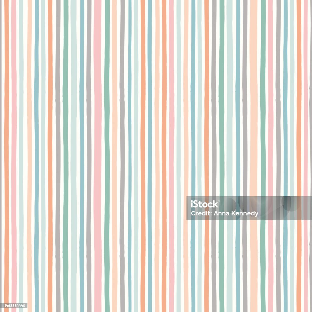 Striped Pattern Background Vector Seamless Repeat Pattern Of Hand Drawn ...