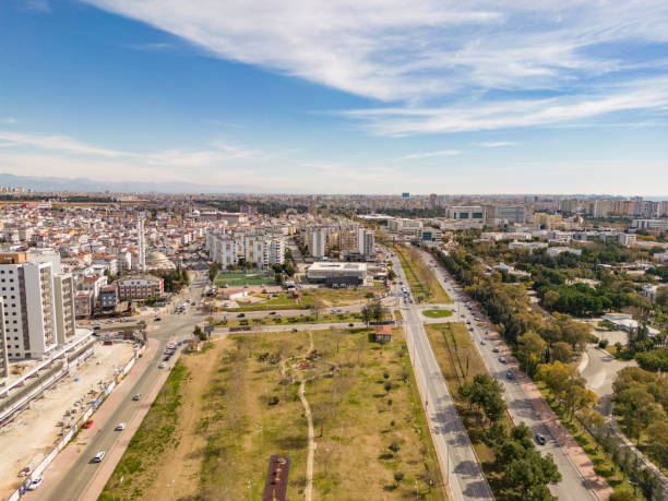 istock Aerial view city traffic. 1468885945