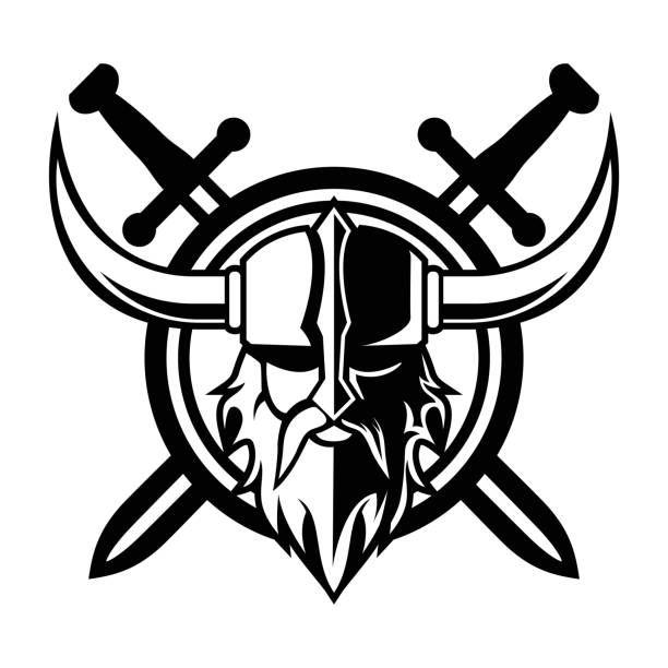 200+ Viking Head Logo Silhouette Stock Illustrations, Royalty-Free ...