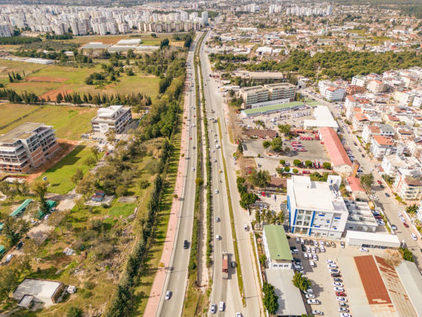 istock Aerial view city traffic. 1468888183