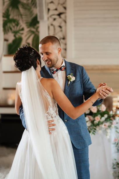 istock the first dance of the bride and groom inside a restauran 1468888904