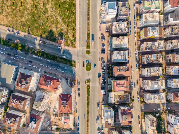 istock Aerial view city traffic. 1468889526