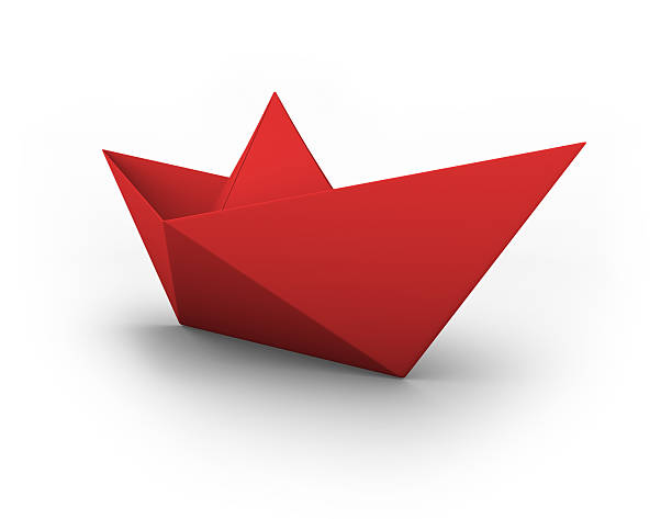 Cтоковое фото Красный Бумажный кораблик