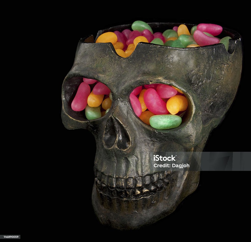 De crâne avec bonbons - Photo de Bonbon gélifié libre de droits