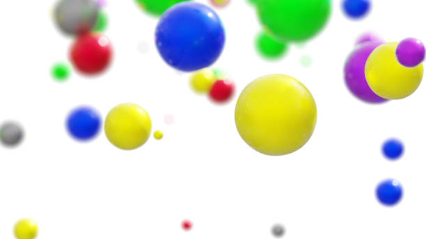 istock Blue spheres ON WHITE, 3d render OF SEVERAL SPHERES 1468903195
