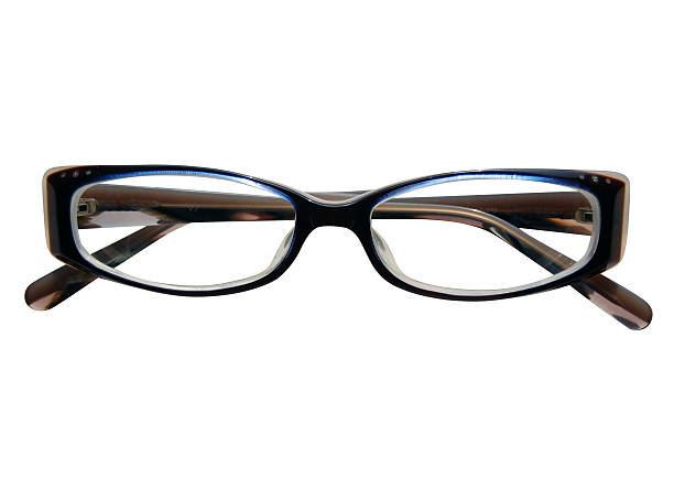 Black frame glasses stock photo