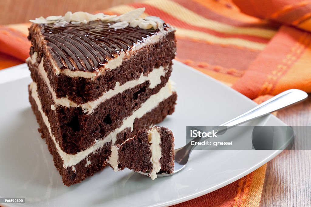 cake piece of chocolate cake Baked Pastry Item Stock Photo