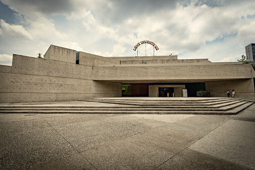 Exterior Details of Rufino Tamayo Arts Museum in Mexico city