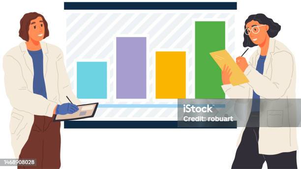 Stats Image Work Scientist Works With Data Analytics And Research Of Statistics Woman ...