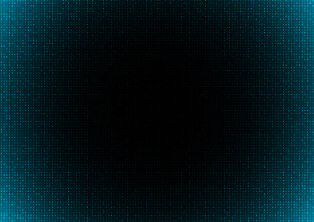 bildbanksillustrationer, clip art samt tecknat material och ikoner med abstract green blue binary data background technology vector design - vinjettering