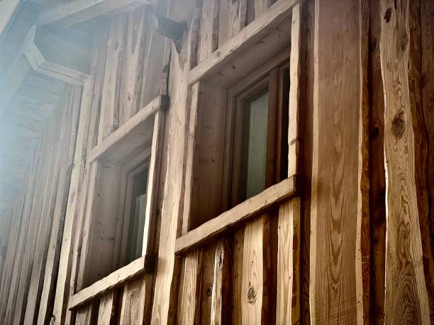 Exterior cladding of mountain chalets