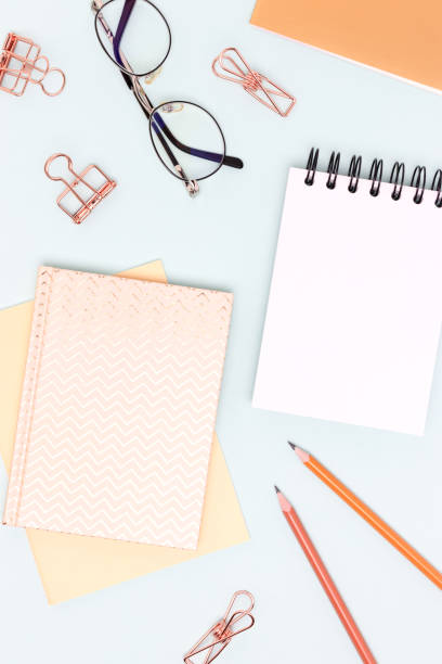 istock Yellow colored school supplies on a blue background. 1468910578